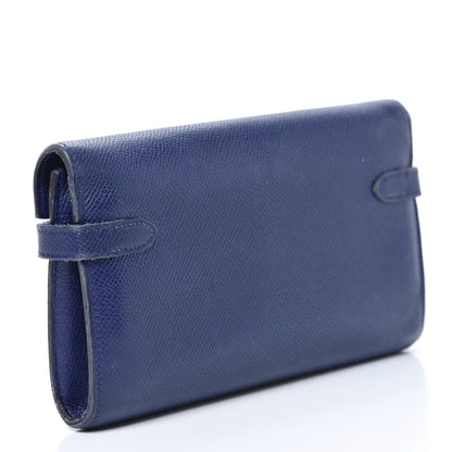 Hermes Epsom Kelly Longue Wallet Bleu Electrique 3 of 14