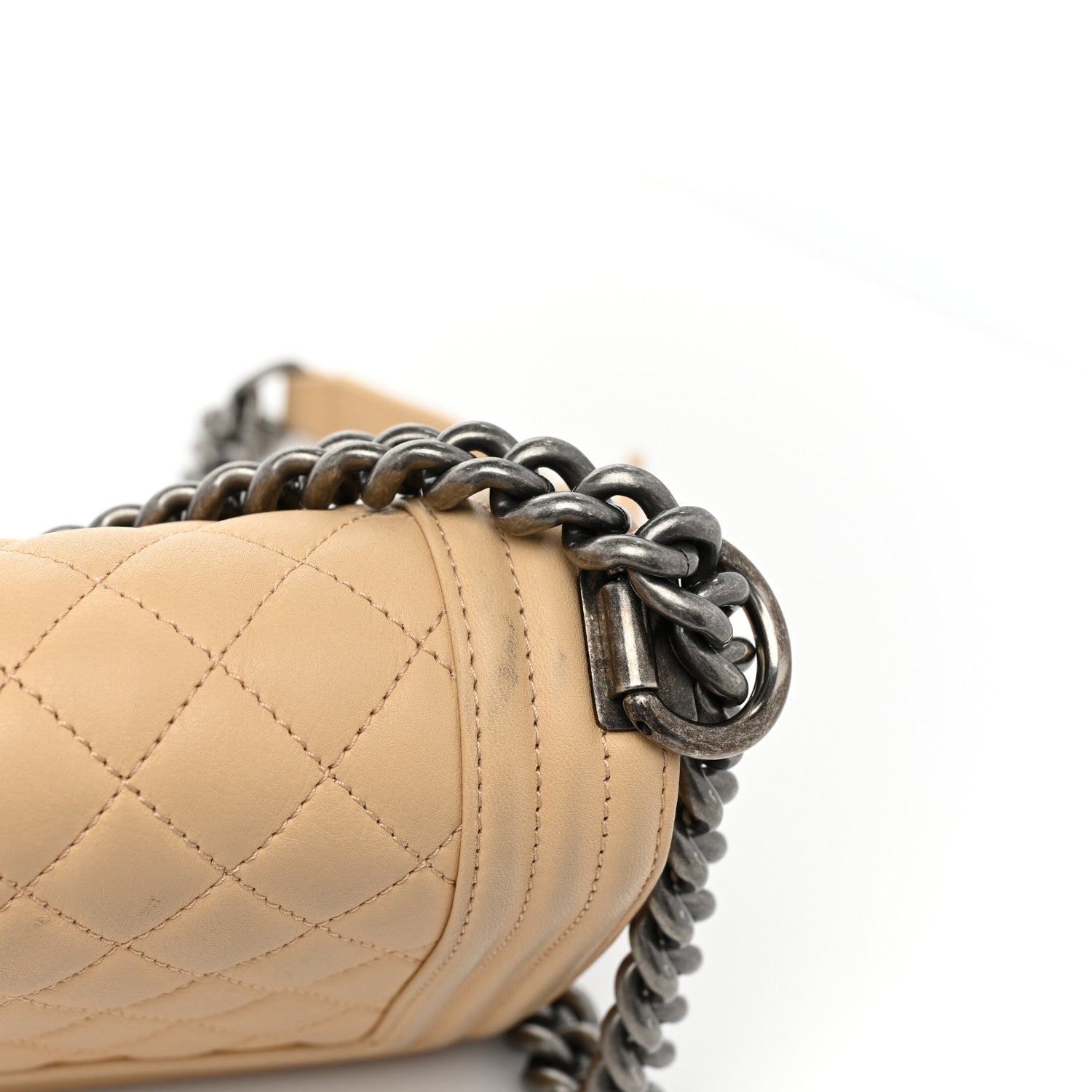 Chanel Calfskin Quilted Small Boy Flap Beige 18 of 18