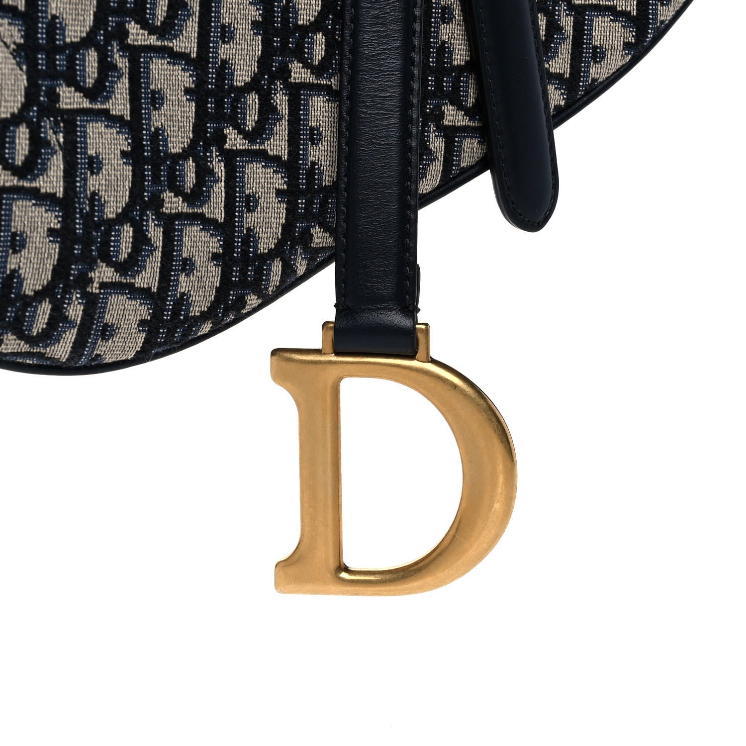 Christian Dior Oblique Saddle Bag Blue 9 of 13