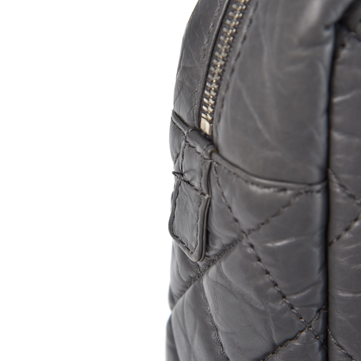 Chanel Aged Calfskin Quilted Large Reissue Camera Case Grey 8 of 8