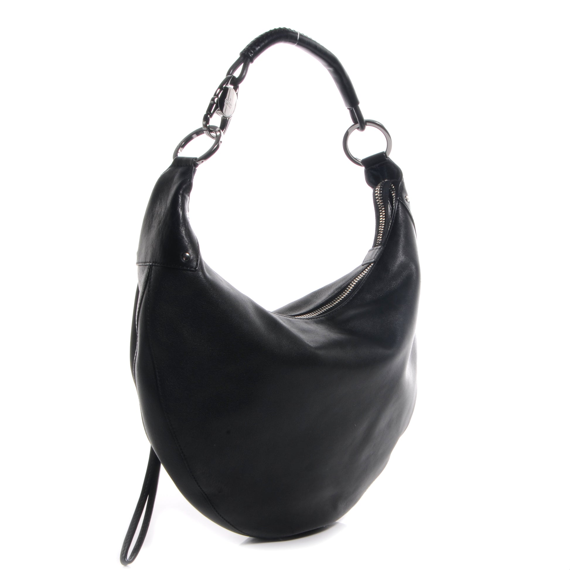 Gucci Leather Moon Hobo Black 3 of 9