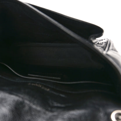 Saint Laurent Crinkled Calfskin Matelasse Monogram Baby Niki Chain Satchel Black 5 of 8