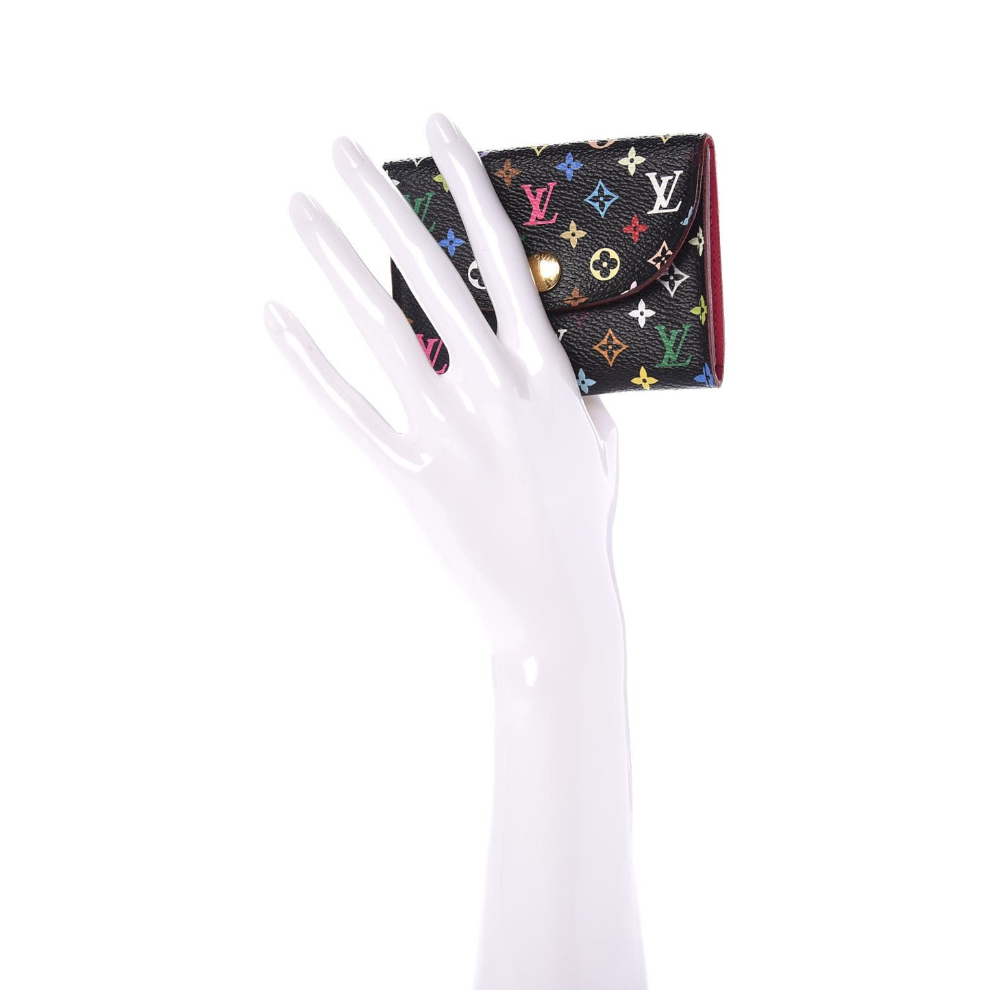 Monogram Multicolor Business Card Holder Black Grenade