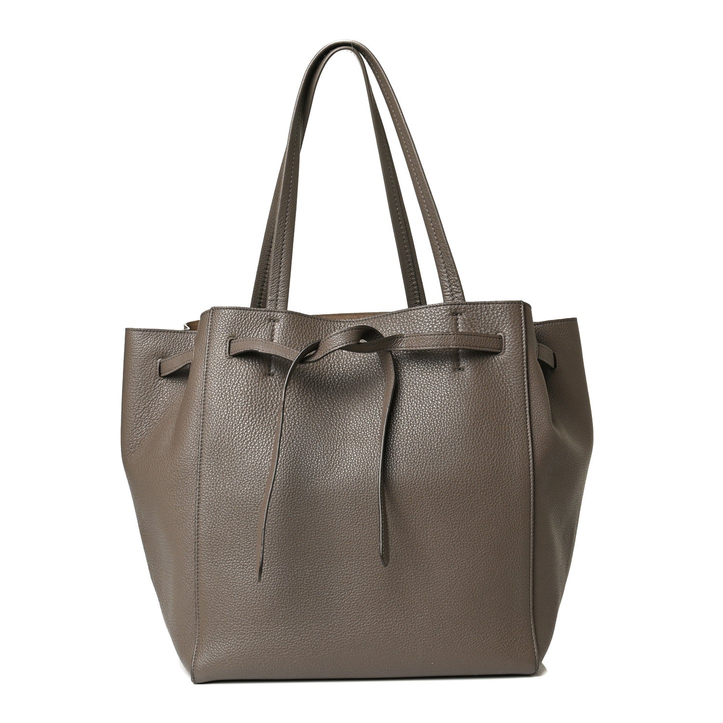 Soft Grained Calfskin Small Belt Cabas Phantom Taupe