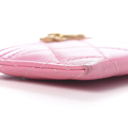Chanel Lambskin Quilted Boy Card Holder Pink 9 of 12