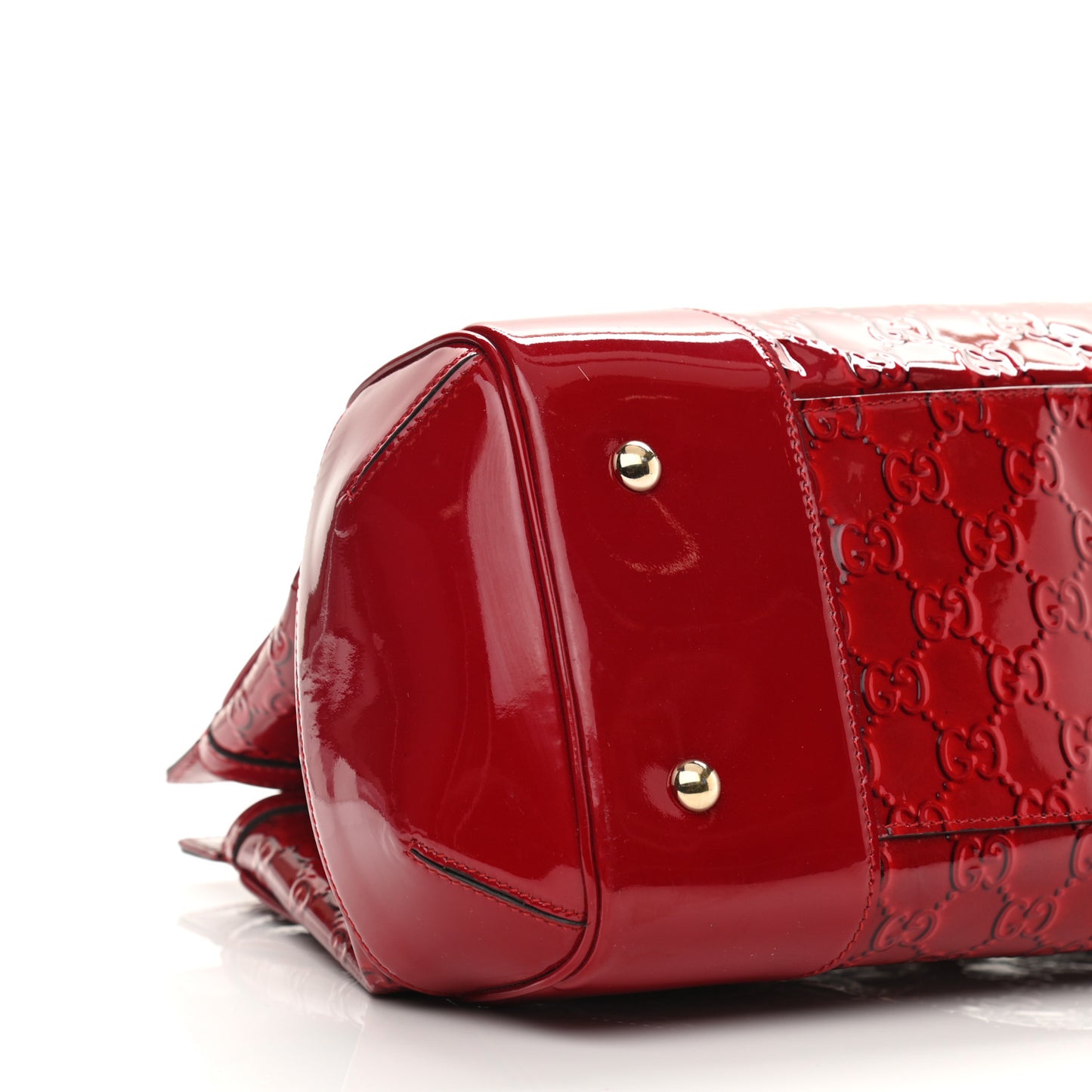 Patent Guccissima Medium Mayfair Tote Red