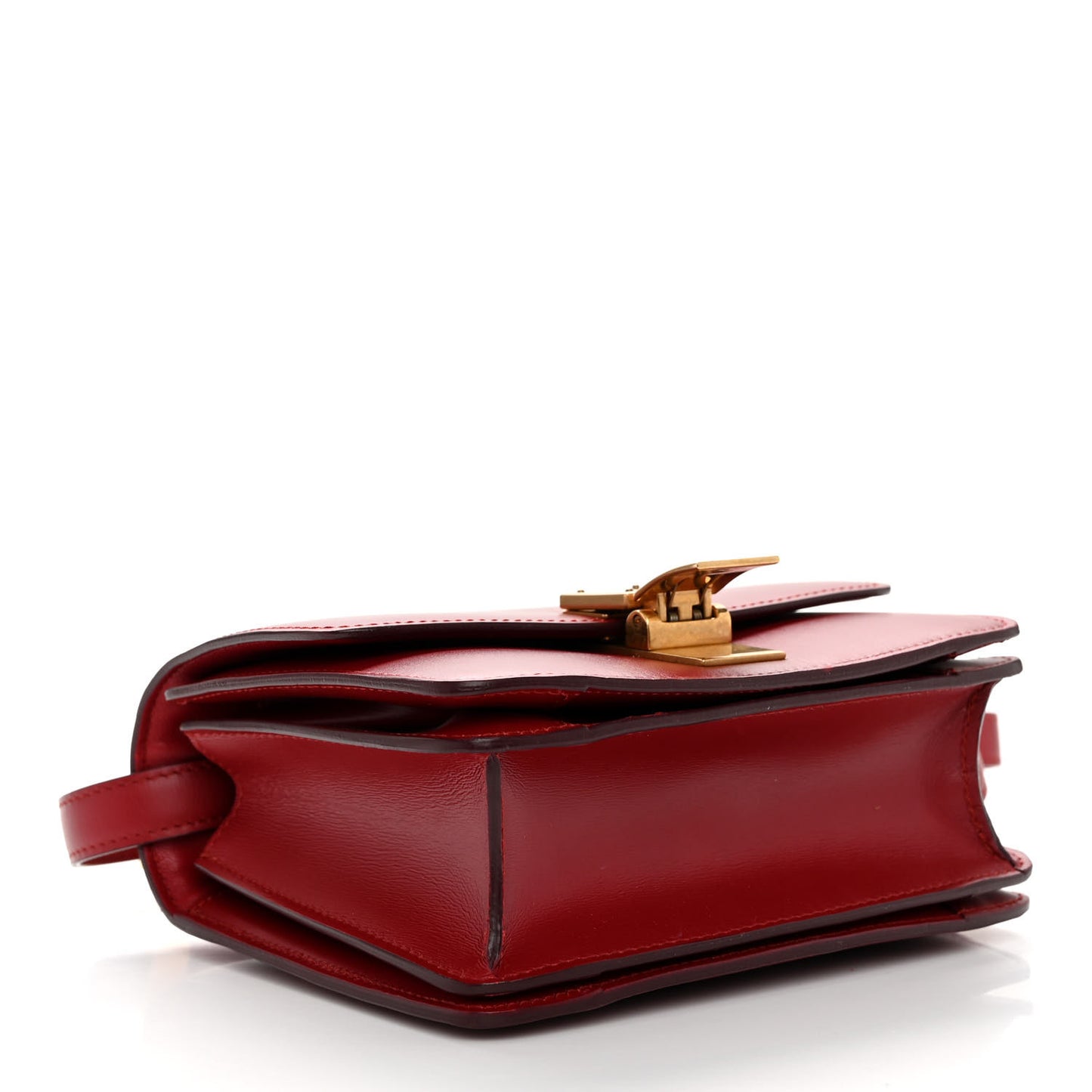 Smooth Calfskin Small Classic Box Flap Bag Red