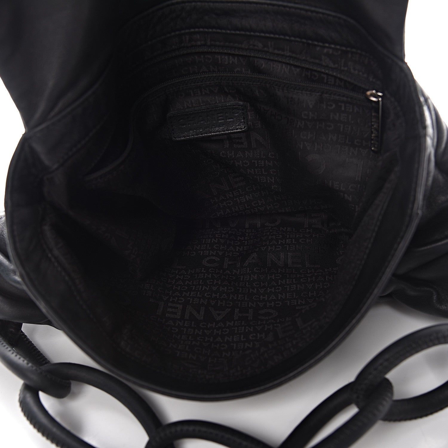 Chanel Lambskin Pleated CC Shoulder Bag Black 5 of 16