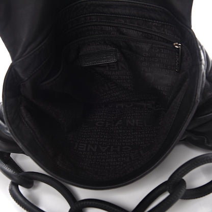 Chanel Lambskin Pleated CC Shoulder Bag Black 5 of 16