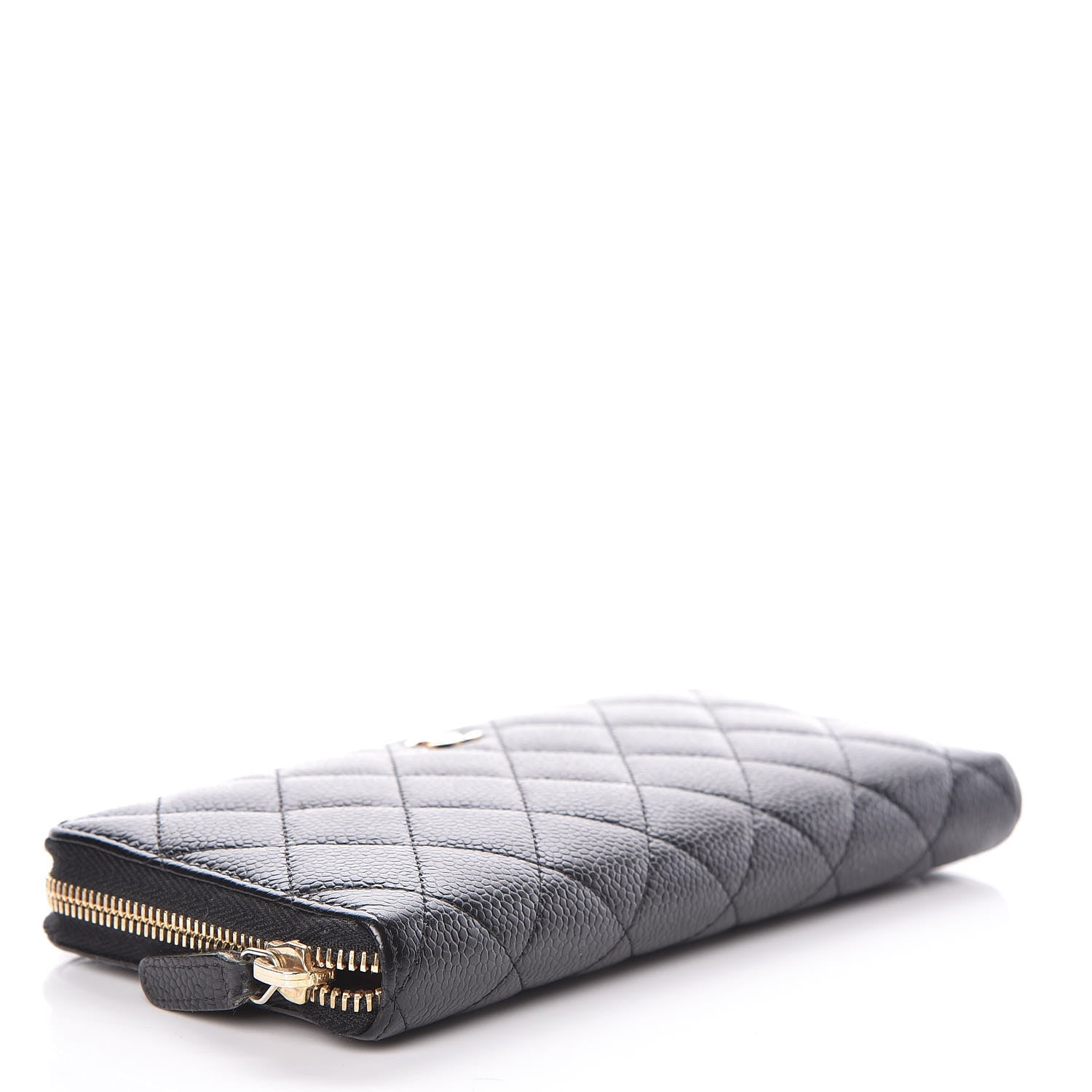 Chanel Caviar Quilted Large Gusset Zip Around Wallet Black 4 of 9