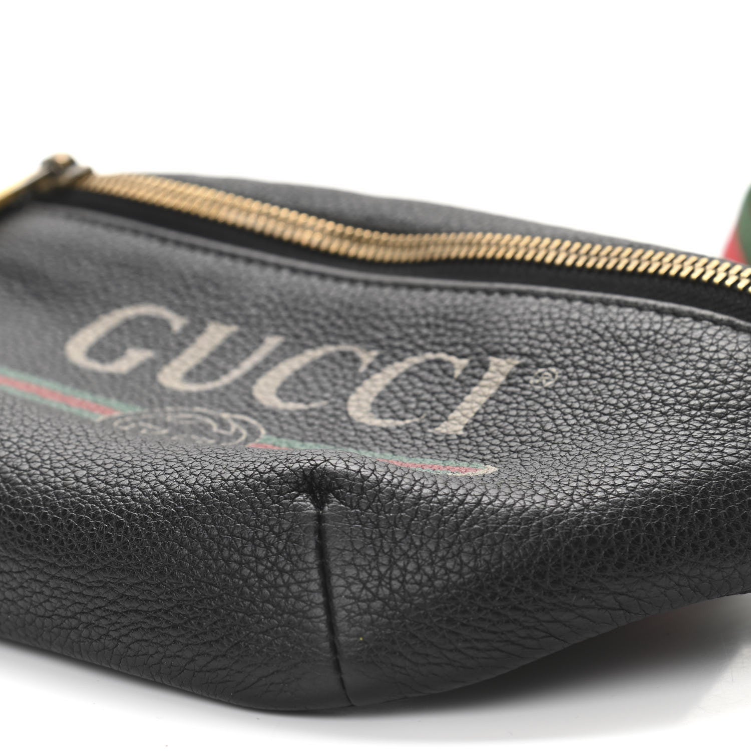 Gucci Grained Calfskin Small Logo Belt Bag Black 10 of 11