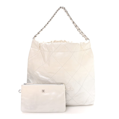 Chanel Metallic Shaded Calfskin Quilted Chanel 22 White Silver 3 of 11