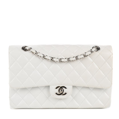Chanel Caviar Quilted Medium Double Flap White 1 of 9