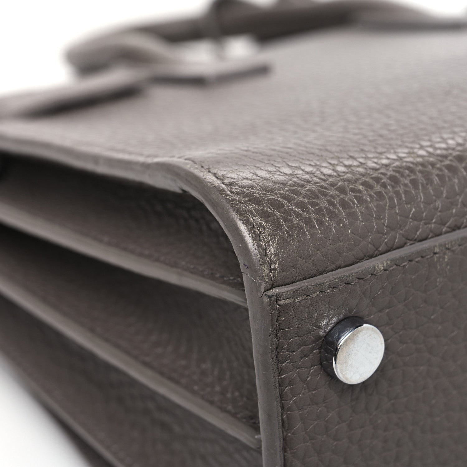 Saint Laurent Grained Calfskin Nano Sac De Jour Fog 10 of 17