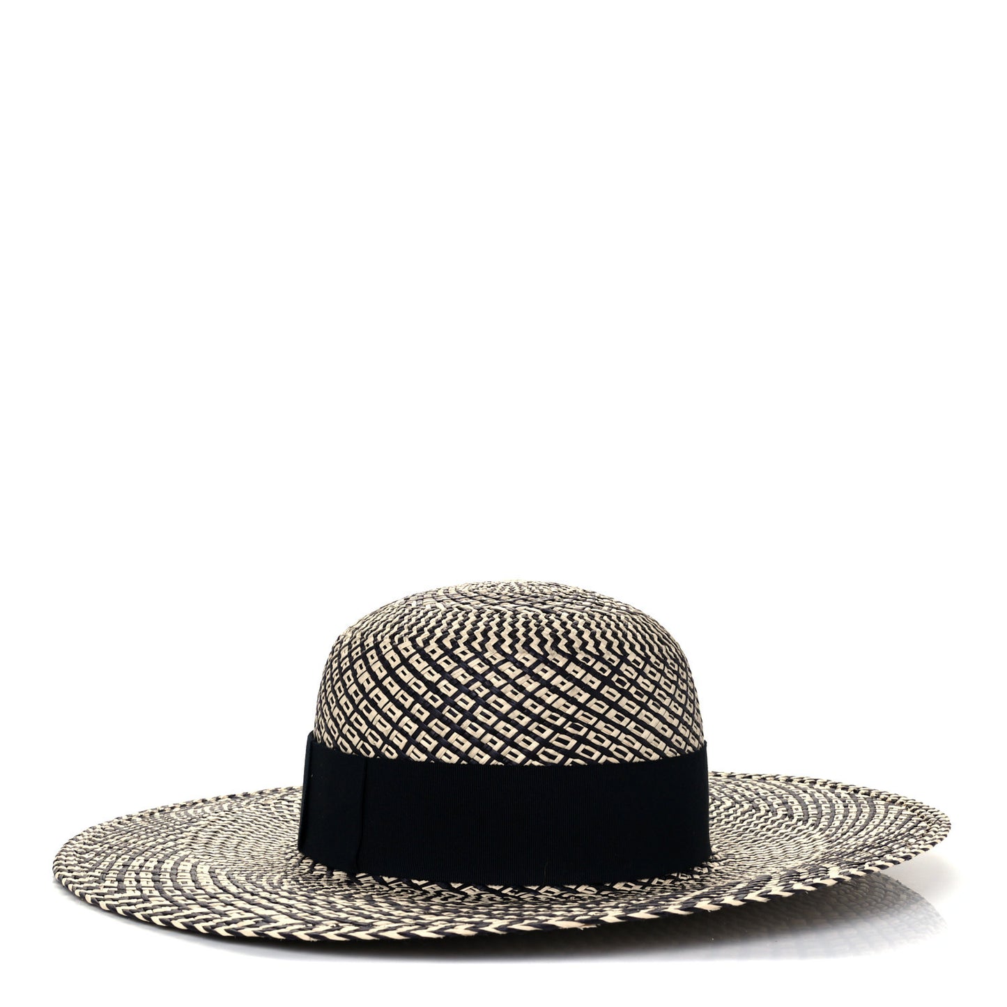 Straw Anouk Panama Hat 57 Natural Black