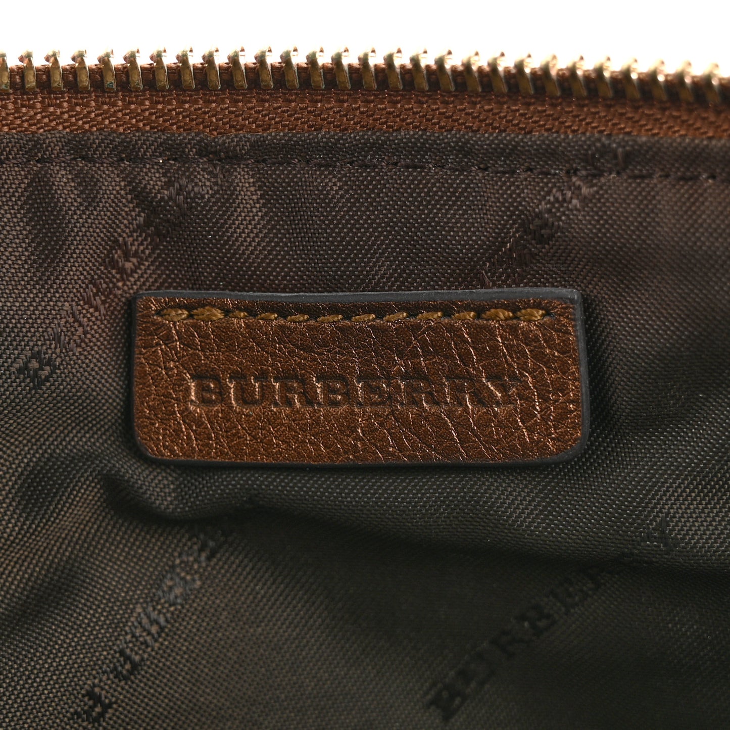 Haymarket Check Metallic Adeline Foldover Clutch Brown