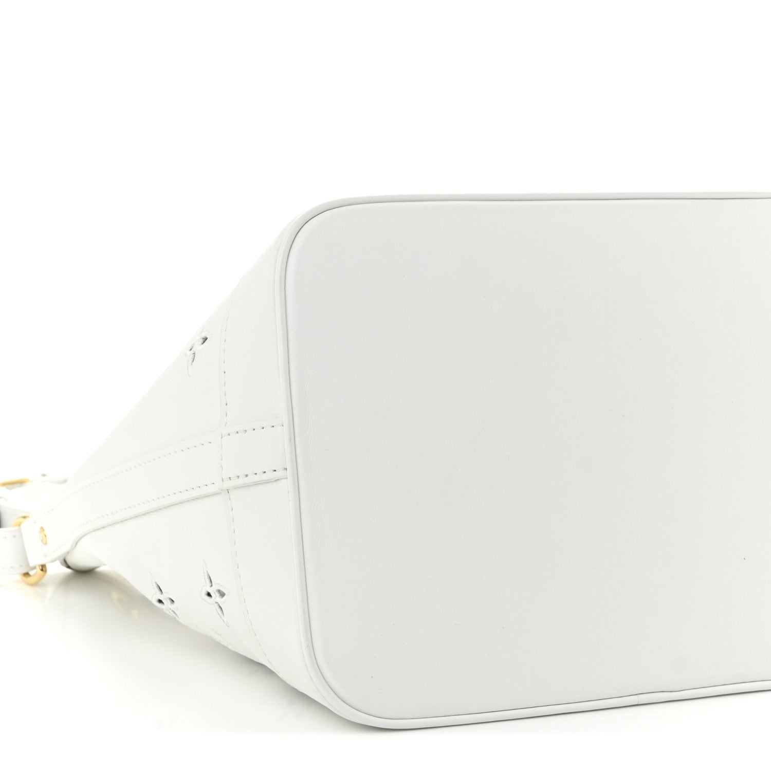 Louis Vuitton Calfskin Monogram Cutout Petit Noe White 4 of 9