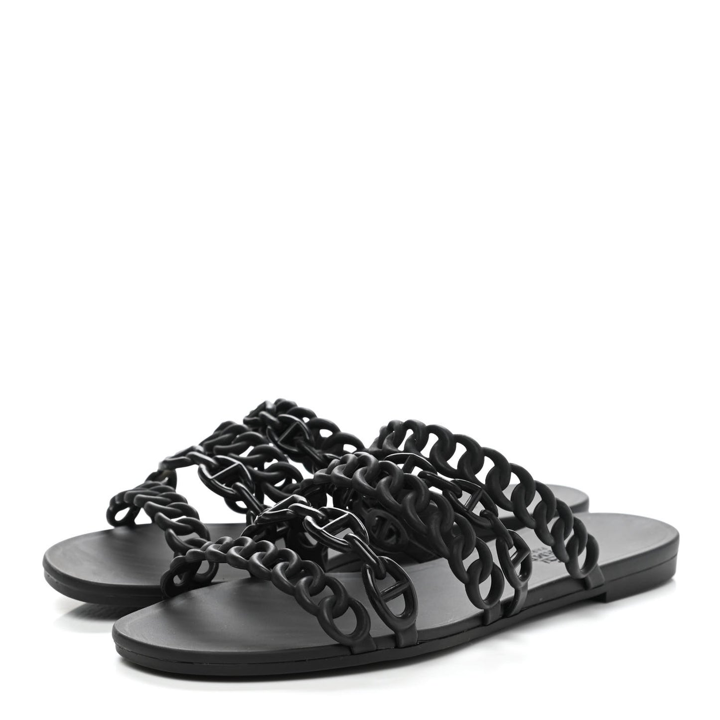 Rubber Chaine d'Ancre Nude Sandals 36 Black