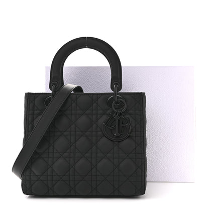 Christian Dior Ultra Matte Calfskin Cannage Medium Lady Dior Black 11 of 11