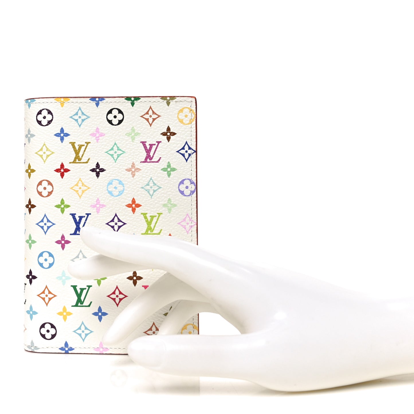 LV X TM Monogram Multicolor Passport Cover White