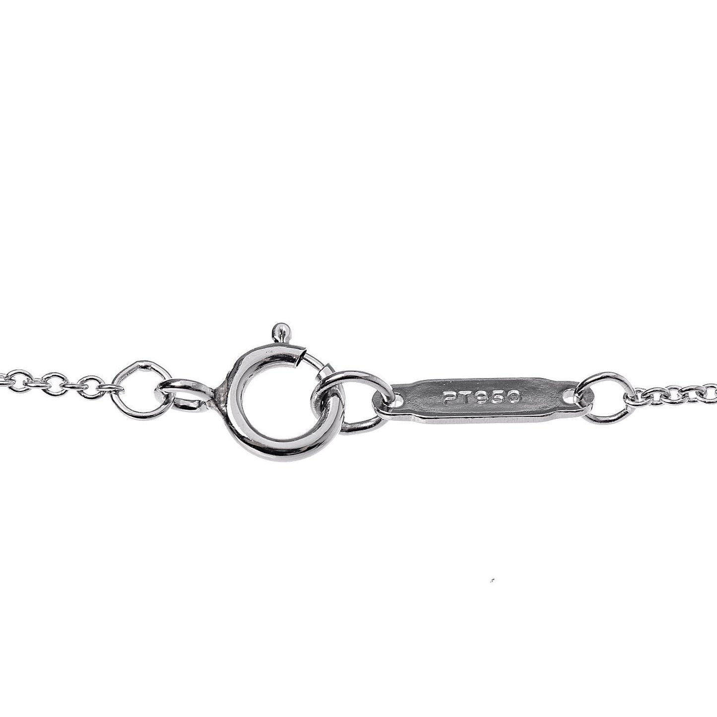 Platinum Diamond Octagon Key Charm Pendant Necklace