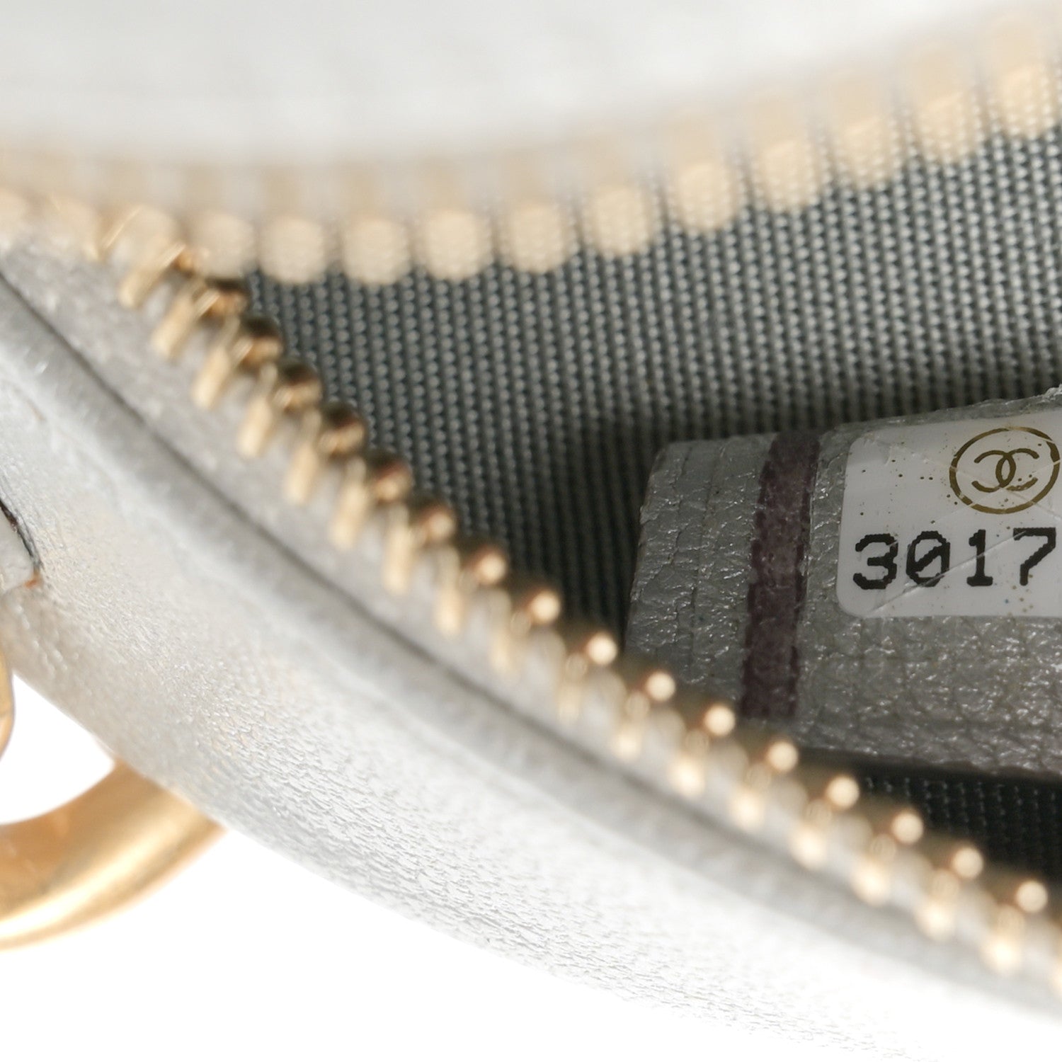 Chanel Metallic Lambskin Quilted Chanel 19 Round Clutch With Chain Silver Silver 7 of 13