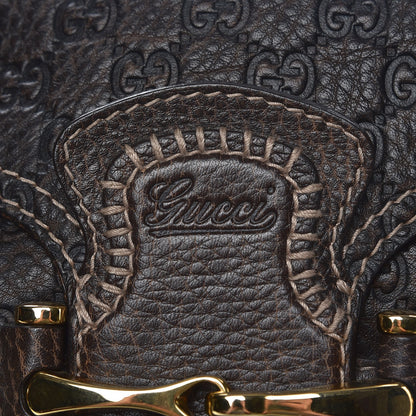 Gucci Guccissima New Pelham Satchel Dark Brown 9 of 13