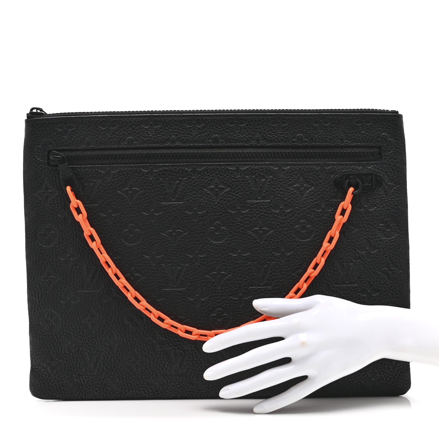 Louis Vuitton Taurillon Monogram Solar Ray A4 Pouch Black 2 of 9
