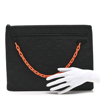 Louis Vuitton Taurillon Monogram Solar Ray A4 Pouch Black 2 of 9