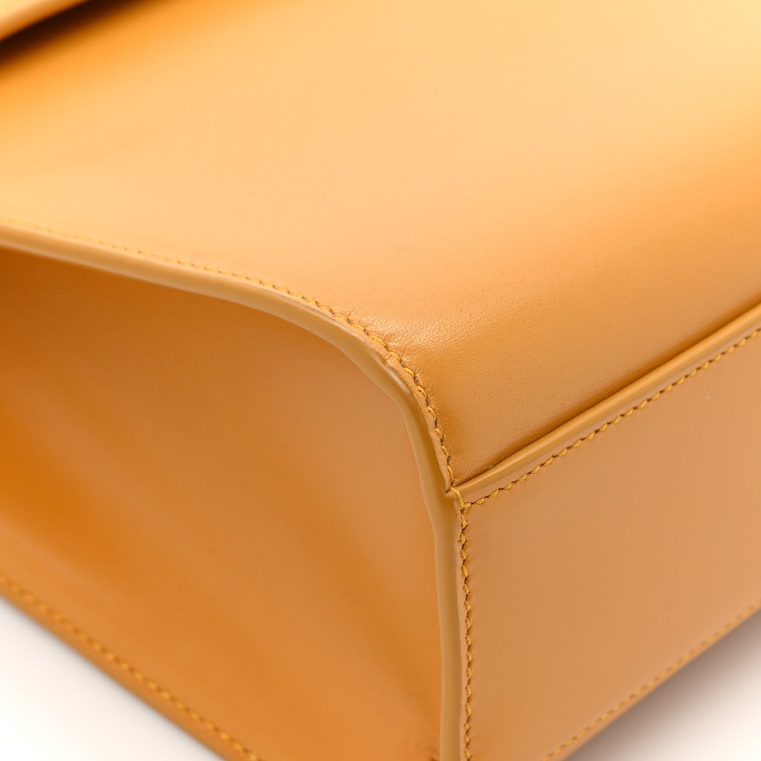 Saint Laurent Smooth Calfskin Manhattan Baguette Tangerine 12 of 15
