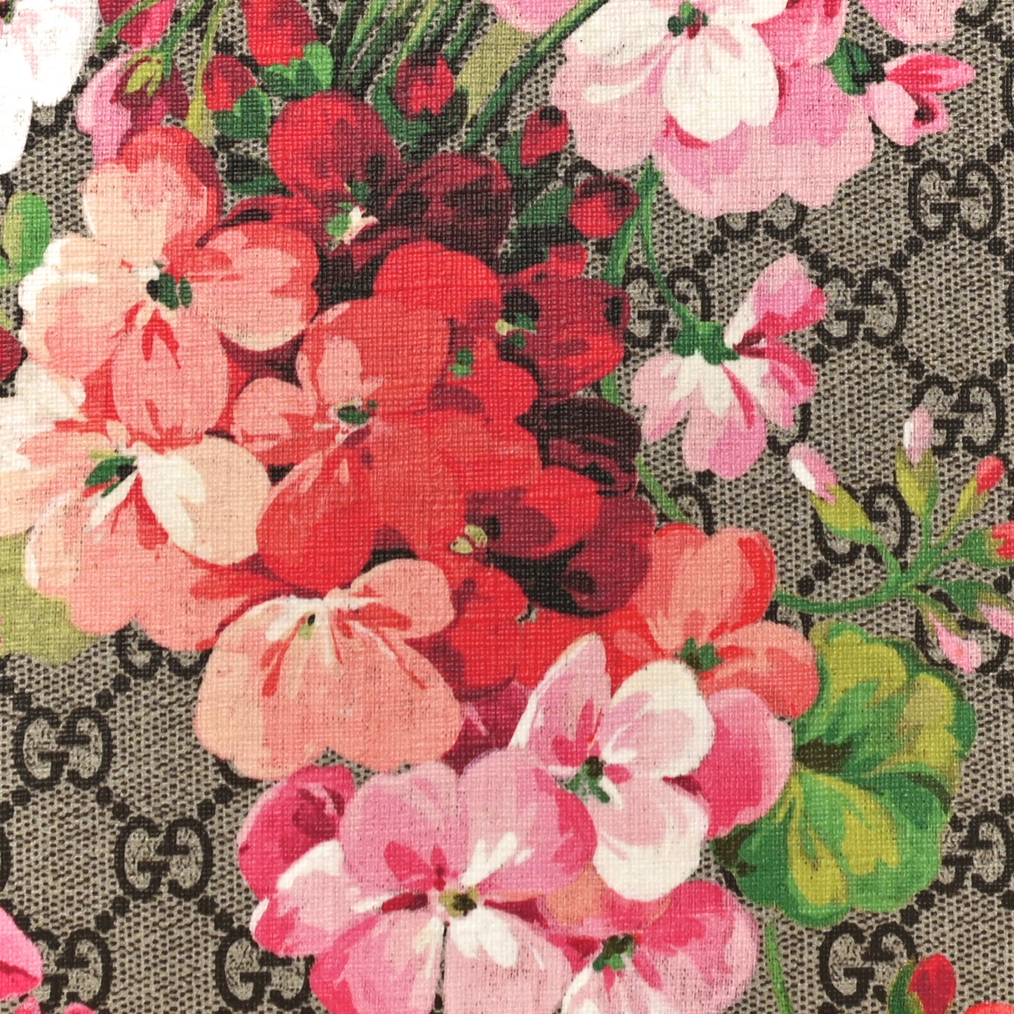 GG Supreme Monogram Blooms Large Cosmetic Case Beige Multicolor Dry Rose