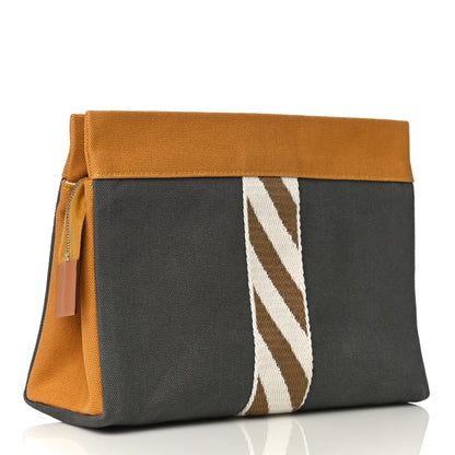 Hermes Cotton Stripe Travel Pouch 3 of 10