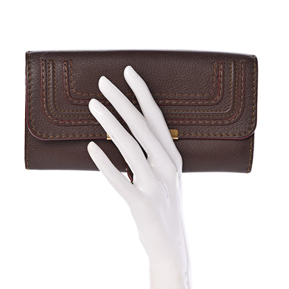 Chloe Calfskin Marcie Continental Flap Wallet Truffle 2 of 6