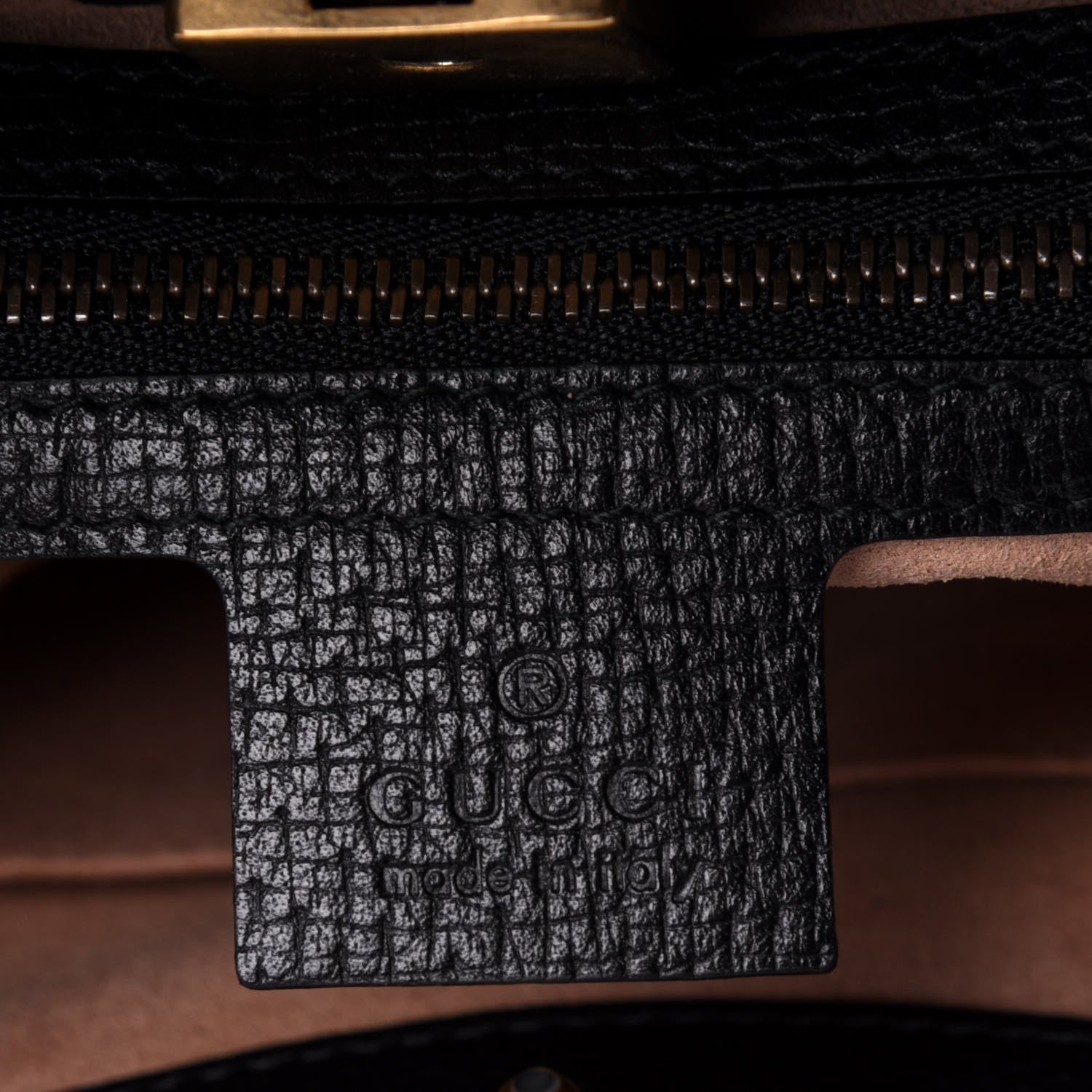 Gucci Grained Calfskin Web Crystal Butterfly Stripe Medium Totem Top Handle Bag Black 7 of 12
