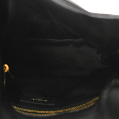 Saint Laurent Lambskin Quilted Tri-Metal Small Loulou Puffer Monogram Chain Satchel Black 5 of 12