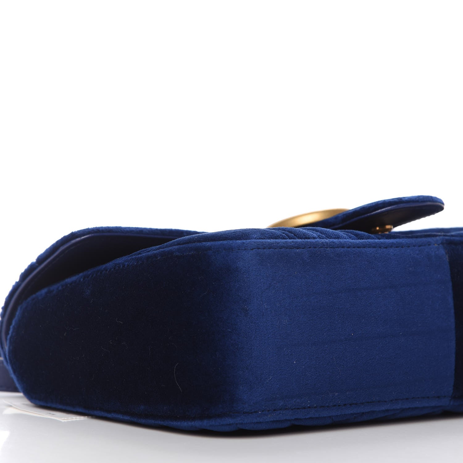 Gucci Velvet Matelasse Small GG Marmont Shoulder Bag Cobalt Blue 6 of 10