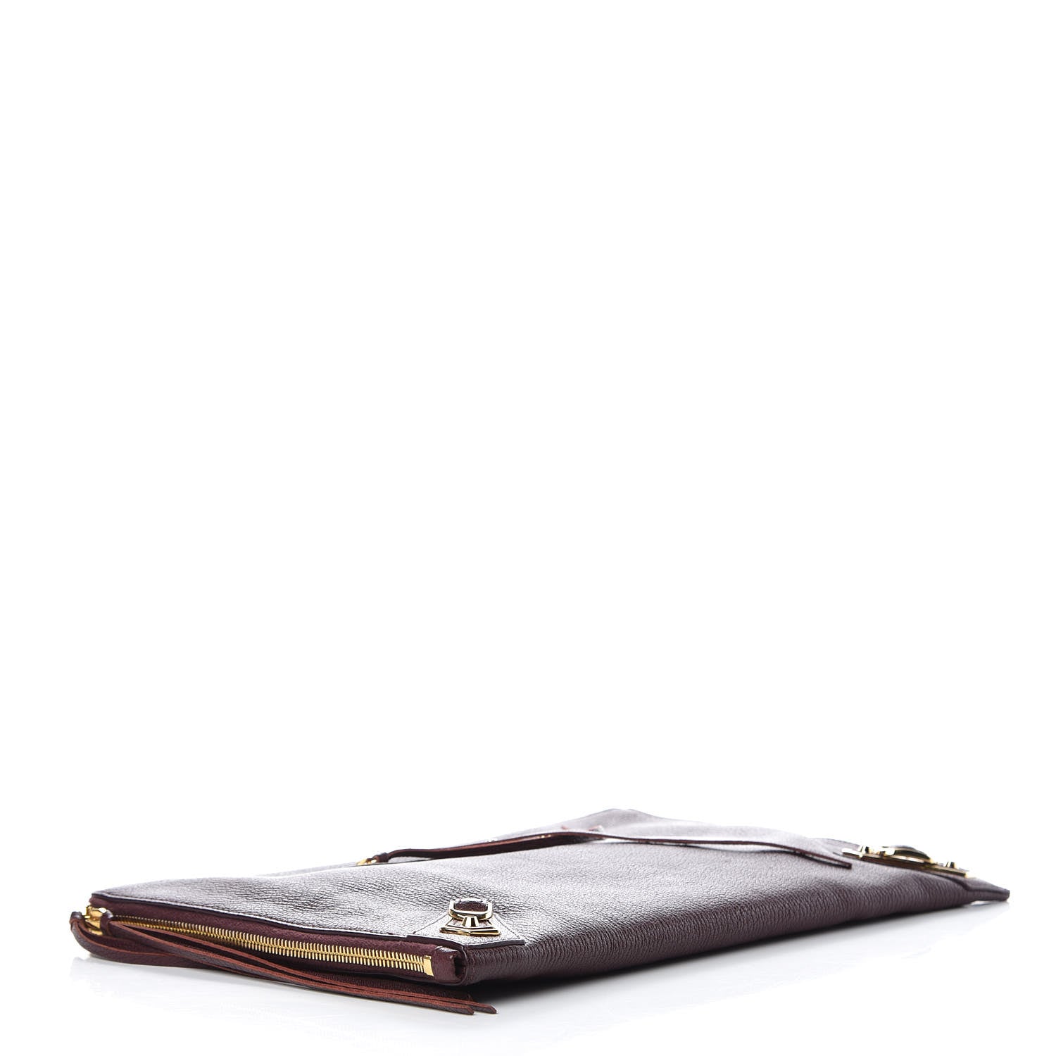 Balenciaga Chevre Gold Metallic Edge Hardware Pouch 4 of 8