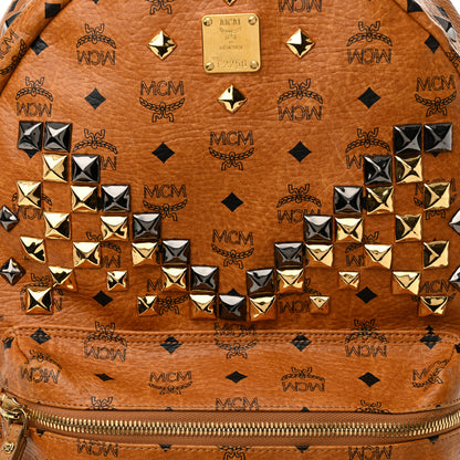 MCM Visetos Studded Large Stark M Backpack Cognac 7 of 12