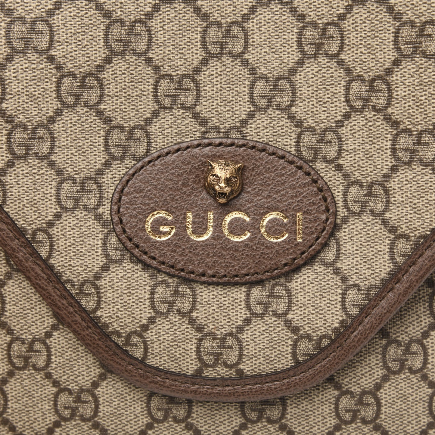 GG Supreme Monogram Web Medium Neo Vintage Flap Messenger Bag Beige New Acero