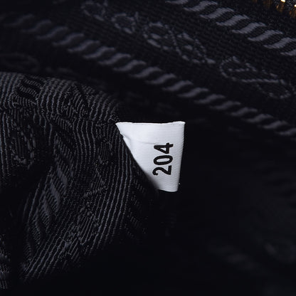 Prada Jacquard Logo Bauletto Top Handle Black 8 of 8
