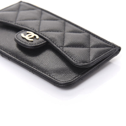 Chanel Caviar Quilted Flap Zip Card Holder Black 7 of 11