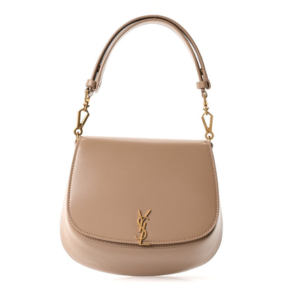 Saint Laurent Box Calfskin Mini Voltaire Top Handle Bag Dark Cork 1 of 10
