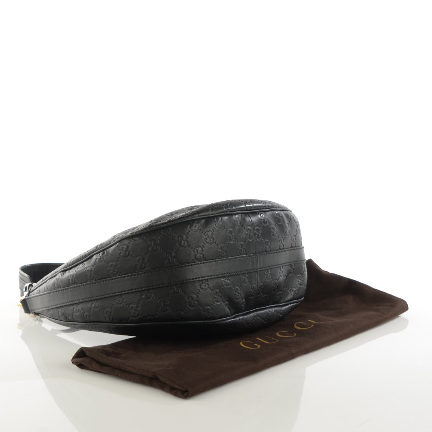Guccissima Medium GG Twins Hobo Black