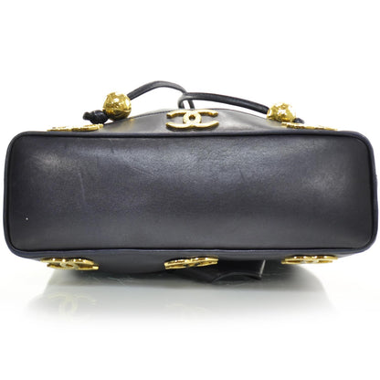 Chanel Lambskin CC Drawstring Bag Navy Blue 5 of 10