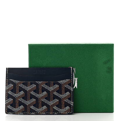 Goyard Goyardine Saint Sulpice Card Holder Navy 7 of 7