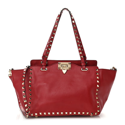Valentino Garavani Vitello Small Rockstud Tote Rosso Valentino 1 of 10