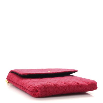 Chanel Jersey Quilted Micro Flap Bag Red 4 of 11