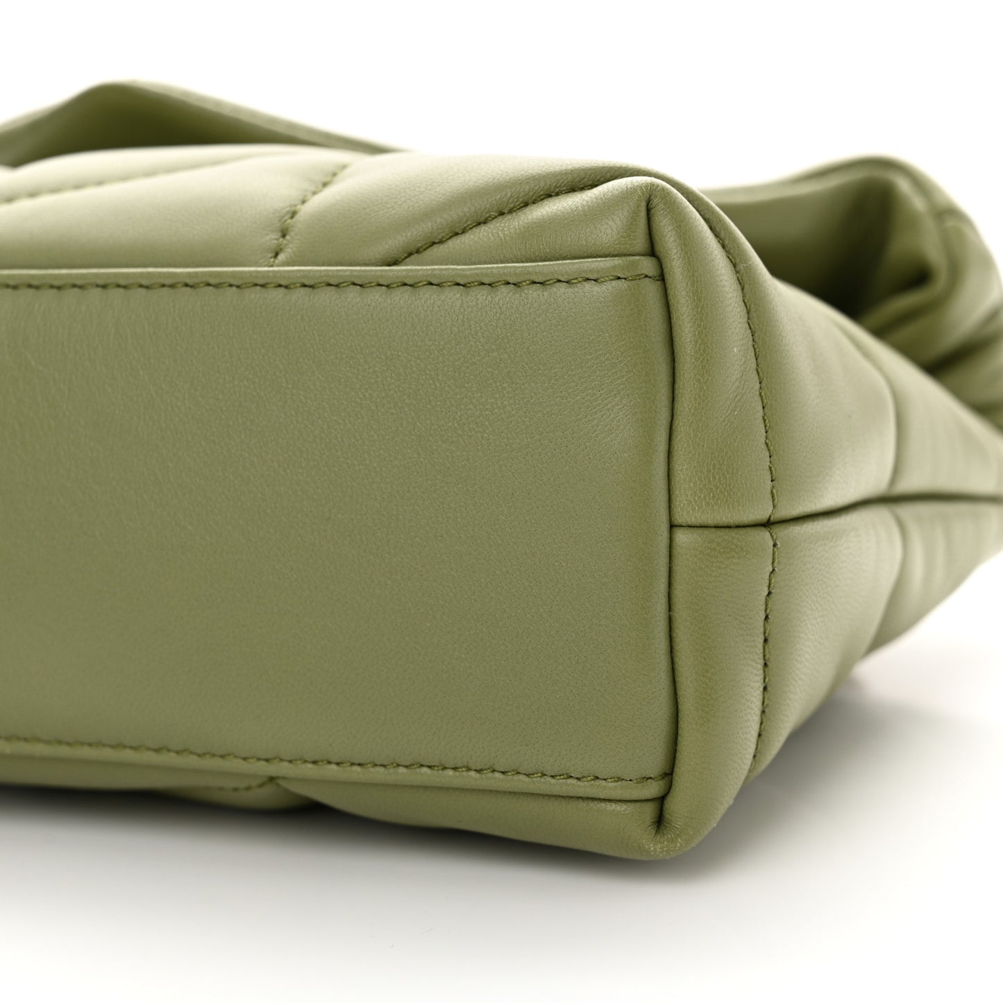 Lambskin Quilted Toy Loulou Puffer Monogram Chain Satchel Light Pistache