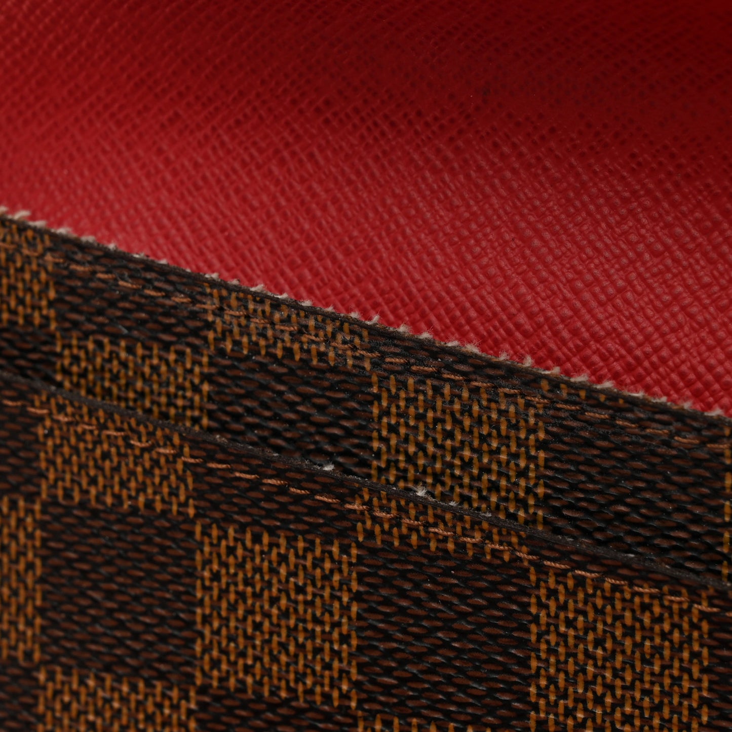Damier Ebene Josephine Wallet Red