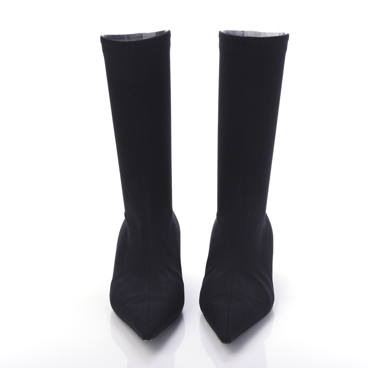 Balenciaga Jersey Crepe Extreme Pointed Toe Knife Booties 37 Black 2 of 7